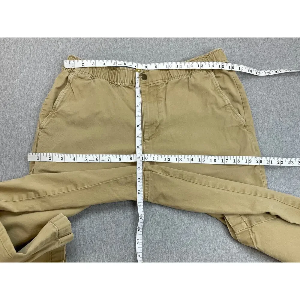 LL Bean Pants Mens‎ 30 Beige Cotton Blend Stretch Chino Flat Front Straight Fit